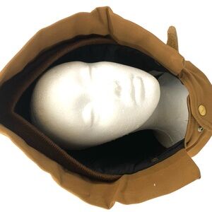 Carhartt Hood Duck Canvas A02 Arctic Quilt Lined Snap On Mens One Size Brown USA